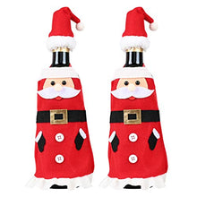 Amosfun 2 Set Maglione di Natale Copri Bottiglia di Vino Santa Bottiglia di Vino Vestito Decorazioni Festa di Natale