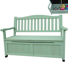 Panchine Terrace Park Panca Portaoggetti da Esterno, Panca in Legno Massello Resistente alle Intemperie, Panchina Cortile con Schienale Braccioli, Per Riporre Attrezzi Giardinaggio / Forniture Ester