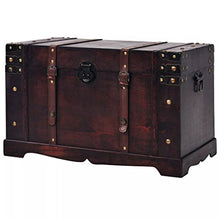 Festnight Baule del Tesoro Vintage Stile Antico in Legno 66x38x40 cm da Camera da Letto per Soggiorno