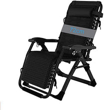 JFFFFWI Sedia Pieghevole Lettini Prendisole Lettini Extra Larghi per Esterni Sedia reclinabile Relaxer con portabicchieri, Sedie Pieghevoli da Giardino per Esterni con Cuscino Imbottito