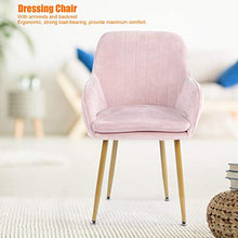 Poltroncina Moderna Velluto Seduta Sedie per Soggiorno Camera da letto Sala da pranzo con Gambe in Metallo Ufficio Poltrona da toeletta Poltrona Sedie Imbottite Sedie da Pranzo Sedie da Cucina