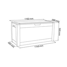 Prosper Plast mbm310-s433 119 x 48 x 60 cm Boxe Matuba Contenitore da Giardino, Colore: Antracite (Pezzi)