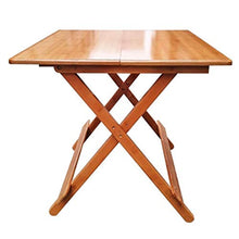 Attrezzatura domestica Tavolo pieghevole Tavoli da giardino Tavolo da pranzo Bambù Tavolo semplice Piccolo appartamento Casa portatile 4 persone Tavolo da pranzo Quadrato in legno massello (Dimensi