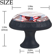 Bandiera USA Stelle rosse blu a strisce Pomelli per Porta Set di 4 Pomelli per Mobili Manopole per Cassetti Cucina Armadio Vetro