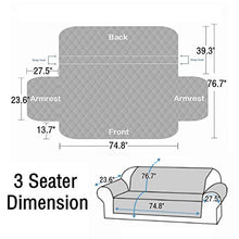 PETEMOO Copridivano 3 Posti Impermeabile Divano Protector Mobili Coperture su Due Lati per Cani/Gatti Letto con Divano Slipcovers 130'' X 77'', Marrone Scuro