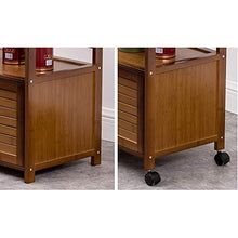 ChangDe Quattro Ruote Portatile Strumento di archiviazione Carrello Passeggino Porta bambù Mobile conveniente Grande capacità for Cucina Soggiorno 2 Ufficio Utility Cart (Color : B)