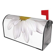 Copre cassetta delle lettere magnetiche con margherite bianche, design unico, per giardino, giardino, cortile, dimensioni standard, 53 x 45 cm