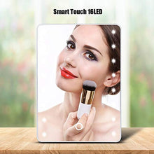 Longzhuo Specchio per Il Trucco, Specchio per Il Trucco del Touch Screen Specchio cosmetico Illuminato da Tavolo dimmerabile da 16 LED