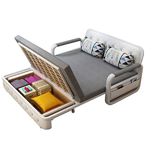 RJMOLU Divano Letto Letto con Letto Estraibile e Spazio di archiviazione Nascosto, Sofabed futon sezionale Reversibile, Divano Moderno Tessuto per Soggiorno,1.5m