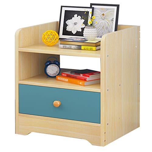 Comodino Corridoio Domestica Camera Addensare Studio in massello di pompaggio Assemblea Locker Bagno Soggiorno Multifunzione Storage Box 33X30X45cm FANJIANI (Color : Blue)