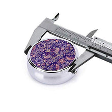 William Morris, contenitore rotondo per pillole con 3 scomparti, in metallo, per medicinali e vitamine, per viaggi all'aperto