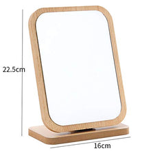 Portatile pieghevole Specchio, regolabile pieghevole Specchio, Telaio in legno antico Specchio, Specchio da toilette Camera, Portable Desktop scrivania Specchio E Bagno Specchio da toilette (marrone)