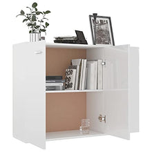 vidaXL Credenza Bianco Lucido 105x30x75 cm in Truciolato