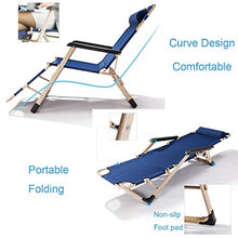 SHUAIIJUAN Sedia per il tempo libero domestico Regolabile pieghevole Sdraio reclinabile Sedie da giardino Lounge gravità sedia da campeggio Poltrona reclinabile con poggiatesta for piscina Backyard Be