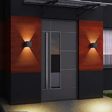 ENCOFT 2pcs 12W Applique da Esterno Interno COB LED Moderno, Lampada da Parete Esterno a Luce Bianco Caldo 3000K, Angolo Su e Giù Regolabile, IP65 Impermeabile AC85-265V Nero