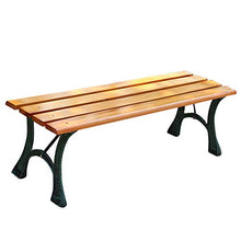 Panca da giardino per esterni Mobili da terrazza, Sedili a doghe in legno massello resistente alle intemperie, Sgabello per il resto del parco del corridoio con struttura in ghisa antiruggine, Utili