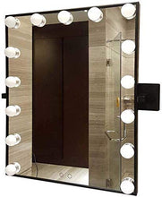 Busirsiz. Specchi per il trucco Specchi a muro per muro Specchi di Hollywood con 15 lampadine dimmerabili |Specchio per vanità per il trucco |Specchio da barba da bagno |Specchio cosmetico |.Touch Con
