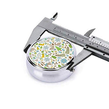 Scandanvian Art - Contenitore rotondo per pillole, 3 scomparti, in metallo, per medicina e vitamine, per viaggi all'aperto