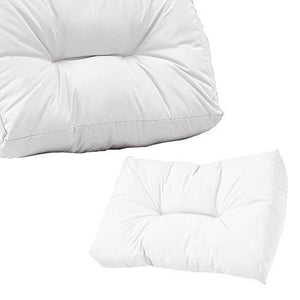 [en.casa] Divano Paletta - a 5 posti con Cuscini - (Bianco) Set Completo incl. bracciolo e Schienale - Arredi Casa