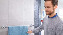 tesa Exxcellent Barra Porta Asciugamani Adesiva - Porta asciugamani in metallo cromato inox - senza forature - Rimovibile senza tracce - Tenuta fino a 12 kg - 50 mm x 630 mm x 85mm