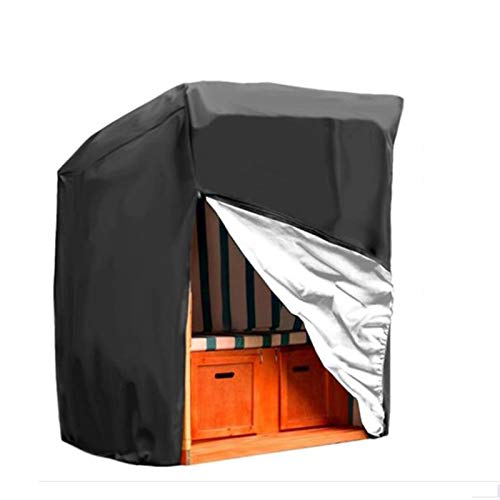 KINGEE Copertura Altalena 2 Posti Giardino, Copertura Altalena E Dondolo, Garden Swing Copertura in Durevole 190T Poliestere, Impermeabile Anti-UV Utilizzate in Giardini Aperti, 160×120×170Cm, Nero