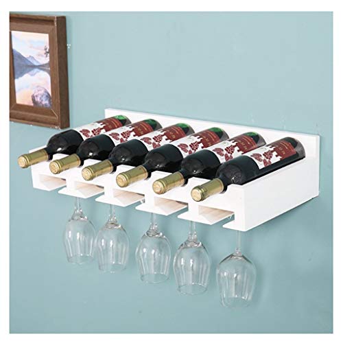 AILI Casa e Cucina Porta Bottiglie da Vino Parete in Legno Rack Vino Rack Creativo Solido Holder Legno for Il Vino Wine Glass Rack Capovolto Governo del Vino No Wobble Gratis Porta Bottiglie da Vino