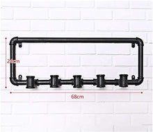 FWZJ Wall Mounted Iron 5 Bottles Wine Rack Storage Stand Hanging Water Pipe Wine Holder Shelf Indoor Decorations Shelf Modern Minimalist Design for Wine Lovers