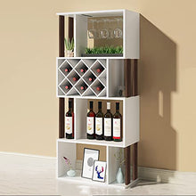 MEIDUO Cremagliera del Vino Armadietto da Incasso a Parete per la casa - Mobile in Legno massello Compilare Qualsiasi Spazio (Colore : Bianca)