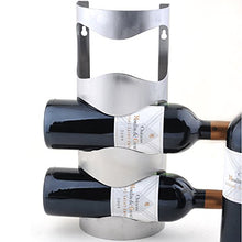 Scaffale in acciaio inox per bottiglie di vino, 2 misure a scelta, Acciaio INOX, Weinregal 3 Flaschen
