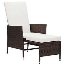 vidaXL Set Divani da Giardino 3 pz con Cuscini in Polyrattan Marrone