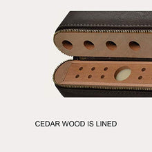 ZYING Cedar Cigar Idratante Set - Viaggi Portatile Cuoio di Alta qualità Brown Mano Cigar Box