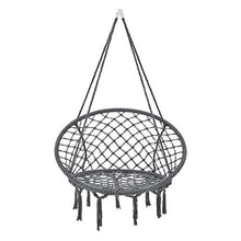 Poltrona Sospesa - Altezza Completa 140 cm - Altalena Relax Poltrona Appendibile con Carico Max. 150 kg Poltrona Sospesa per Interno/Esterno - Grigio Scuro