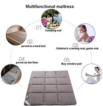 Pieghevole Materasso Tatami Stuoie Bed Ground Materasso Letto Futon Matrimoniale Dormitori Campeggio Firm Cotone Futon Portatile Fodera/Blue / 180x200cm