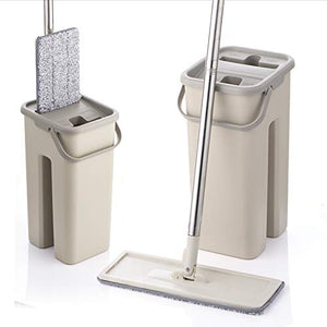 SSAYY Spray Mop Mop Piatto E Secchio Spremitura A Mano Wringing Pulizia del Pavimento Cuscinetti per Mop in Microfibra Utilizzo Umido O Asciutto su Piastrelle in Legno Laminato