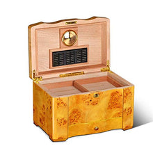 WY-YAN Legno di Cedro di Due Pallet cassetto Humidor Messa Giallo