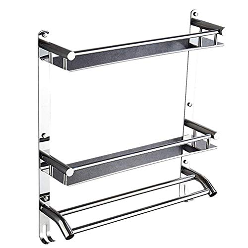 NHLBD Mensola da Bagno, mensola portaoggetti - 2nd Floor, Doccia Rack Corner, Decorazioni da Parete Mensola Rettangolare for Cucina partizione da Bagno (Dimensioni: 50cm) (Size : 50cm)