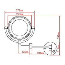 JXING Specchio Toilette Trucco Specchio da Bagno 10x LED 8 Pollici Bifacciale Ingrandimento Specchio Specchio Rotondo Specchio Pieghevole Telescopico