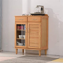 GFBVC Credenza Legno Accent Cabinet Ingresso Bar Bagagli Voce della Tabella di Soggiorno Pranzo a Buffet Armadio Server Console Table (Color : Wood, Size : 87.5x67x35cm)