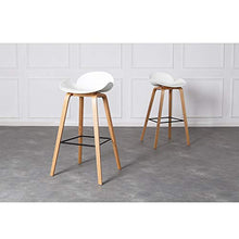 Sgabello da bar Sgabello Alto in Legno massello Sgabello Alto casa Sgabello caffè Sgabello Bianco for la Colazione Moderno (Size : 65cm)