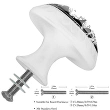 Maniglie per cassetti Manopole per cassetti Manopole rotonde Confezione da 4 per armadietto, cassetti, cassettiere, cassettiere ecc. Teschio in bianco e nero