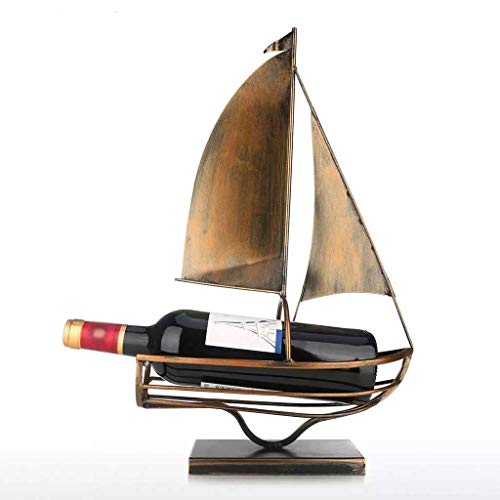 ECSWP KHWNMPCA Bottiglia di Vino a Vela Holder in Ferro Art European Creative Wine Rack Bottle Storage Supporto Decorazione della casa Accessori Accessori Regalo