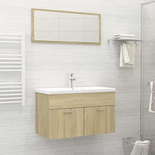 vidaXL Set Mobili da Bagno 2 pz Rovere Sonoma in Truciolato
