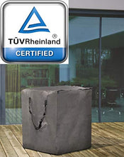 ATLANTIS Outdoor Copertura Protettiva e Borsa Sacca di Protezione per Cuscini per Sedie/Panche da Giardino | Grigio | 75 x 75 x 90 cm | Certificato TÜV Rheinland | Resistente alle Intemperie