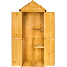 TecTake Armadio da Esterno in Legno casetta per Gli Attrezzi | Tetto a Punta | ca. 80,5 x 60 x 213,5 cm