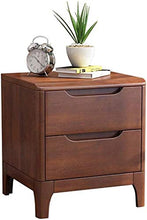 Comodino tavolino Comodini Studio delle Famiglie Locker Doppio pompaggio Camera da Terra Storage Box 42X40X48.5cm Cassetti (Color : Walnut)
