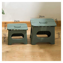 KOLOSM Sgabello Pieghevole da Bagno Sgabello Pieghevole Steo Super Forti Sgabelli Stelle Premium Sgabello Pieghevole Pieghevole per Bambini Adult Garden Bathroom (Color : Size L Green)
