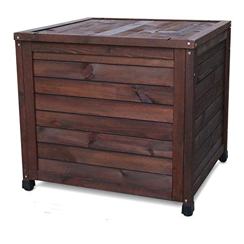 Cassetta degli attrezzi per armadietti all'aperto Scatole piattaforma esterna solido sede di legno Locker scatola for il Giardino Balcone Aisle protezione solare Mobile contenitore da giardino alto