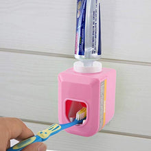 Tarente Distributore di dentifricio a Muro Distributore Automatico Squeezer Toothpaste Holder Home Bathroom (Rosa)