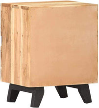 H-CAR Comodino Comodino Comodini Finitura Laterale Tavolo per Cameretta 40x30x51 Cm Legno Massello di Acacia