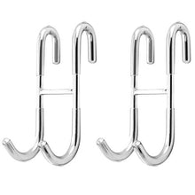 QWORK Ganci Doccia , Gancio Doccia Per Cabina Doccia , Gancio Appendi Asciugamano Per Porta Doccia , Ganci Bagno Per Parete Doccia , 2 Pezzi , Acciaio Inossidabile 304